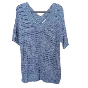 Christopher and Banks V-neck front and v-neck back short sleeved sweater…